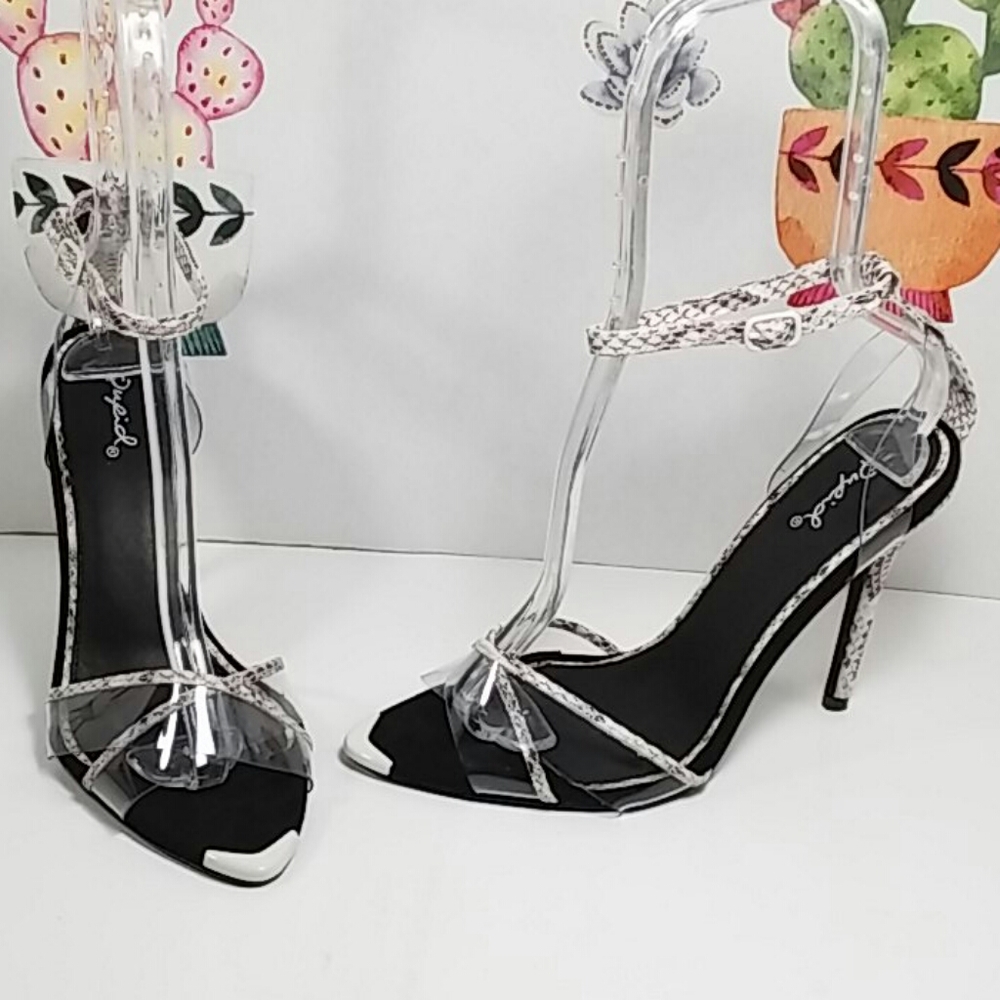 New Faux Snake Skin  Stiletto Heels